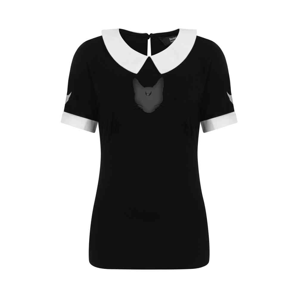 Banned - DARKNESS CAT Top - Black